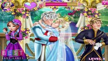 Disney Frozen Elsa and Jack Frost Anna & Kristoff Wedding Kiss Compilation Games For Little Kids