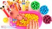 Learn Colors & Counting Baby Doll Bath Time Playing with Pez Candy & Surprise Toys RainbowLearning
