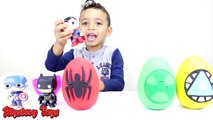Superhero Play Doh Eggs Surprise Opening Batman Spiderman Superman Ironman Hulk Mystery Toys