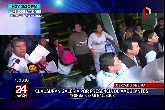 Cercado de Lima: comerciantes se enfrentan a serenos para evitar el cierre de galería