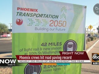 City of Phoenix celebrates road-paving record