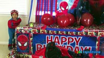 GIANT SURPRISE BOX OPENING Spiderman Power Wheels RideOn Happy Birthday Toys Cars Egg Surprise