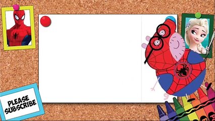 Spider-Man Peppa Pig Family | Kids Dress Up Costumes | GIANT SPIDER ATTACK Animation