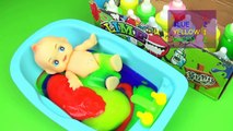 Learn Colors Baby Doll Bath Time Маша и Медведь M&Ms - Learn Colours Baby Doll Clay Slime