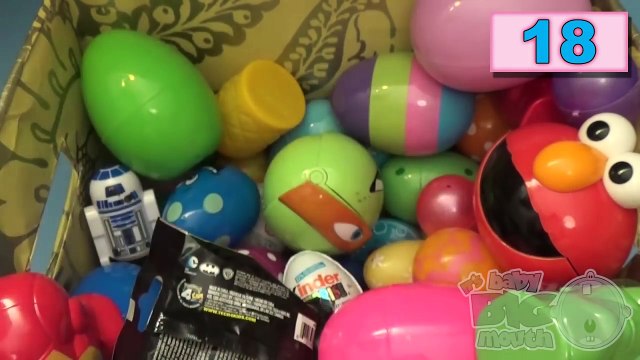 Huge 101 Surprise Egg Opening Kinder Surprise Elmo Minions Disney Frozen Shopkins