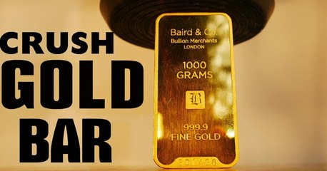 Crushing $40k Gold Bar With A Hydraulic Press