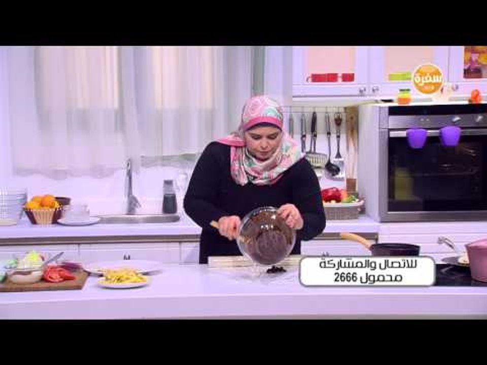 رول البسكوت بالشكولاتة | نجلاء الشرشابي