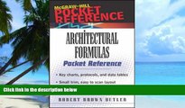 Pre Order Architectural Formulas Pocket Reference Robert Brown Butler mp3