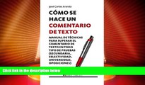 Best Price Como se hace un comentario de texto / How a Text Comment is Made (Spanish Edition) Jose