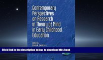 Pre Order Contemporary Perspectives on Research in Theory of Mind in Early Childhood Education