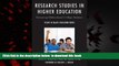 Pre Order Research Studies in Higher Education: Educating Multicultural College Students (Issues