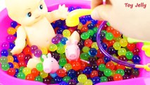 ᴴᴰ Learn Colors BabyDoll Peppa Pig BathTime With ORBEEZ Slime Clay Surprise toys