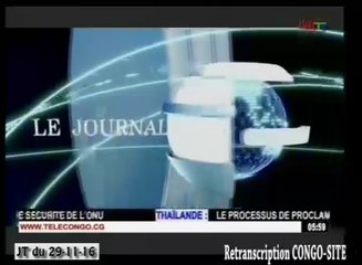 Journal de 20h TVCongo du mardi 29 Novembre 2016 -By Congo-Site