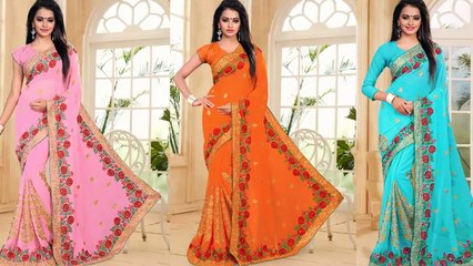 Designer Party wear Saris Latest Collection 2017
