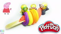 Play Doh Frozen Rainbow! Make Ice Cream playdoh for peppa Pig Toys, Minion Toys