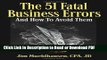 Read The 51 Fatal Business Errors and How to Avoid Them Free Books