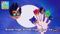 Pj Masks Movie Finger Family Nursery Ryhmes- Pj Masks Gekko Owlette Catboy Song For Kids!