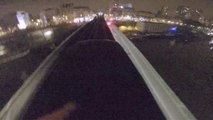 PARIS METRO SURFING 2016 - Ils grimpent sur le toît du métro parisien en marche de nuit !