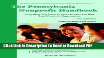 Read The Pennsylvania Nonprofit Handbook: Everything You Need to Know To Start and Run Your