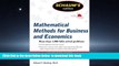 Pre Order Schaum s Outline of Mathematical Methods for Business and Economics (Schaum s Outlines)