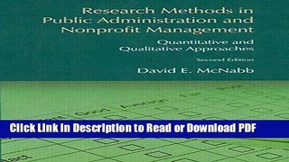 Read Research Methods in Public Administration and Nonprofit Management: Qualitative and