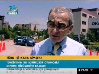 Türkiye'nin ilk sürücüsüz otomobili test edildi