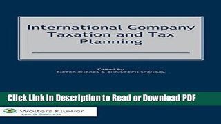 Download International Company Taxation and Tax Planning Free Books