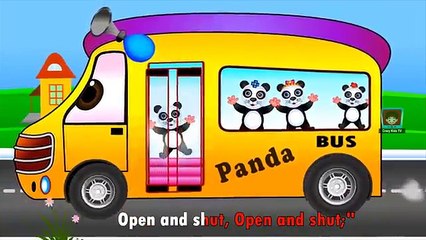 Wheels On The Bus Nursery Rhyme | Wheels On The Bus with Panda Cartoon