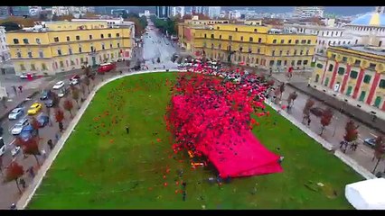 Gëzuar Pavarësinë - Pamjet me dron të ngritjes së flamurit në Tiranë 28 Nëntor 2016