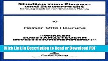 Read Wirken Substanzsteuern investitionshemmend? (Studien zum Finanz- und Steuerrecht) (German