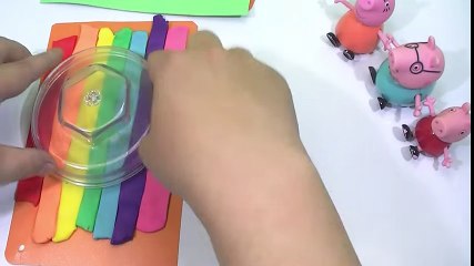 PLAY DOH - Peppa Pig Español Watching Make Enjoy Pizza Rainbow Videos