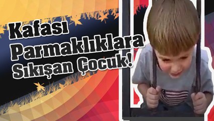 Kafası Parmaklıklara Sıkışan Çocuk!