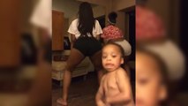 Un enfant trolle sa tante qui danse