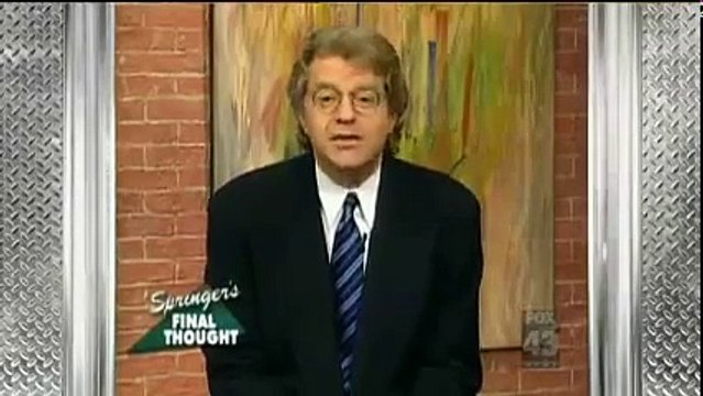 Jerry Springer 1996 Final Thought - Progeria and helping disadvantaged kids