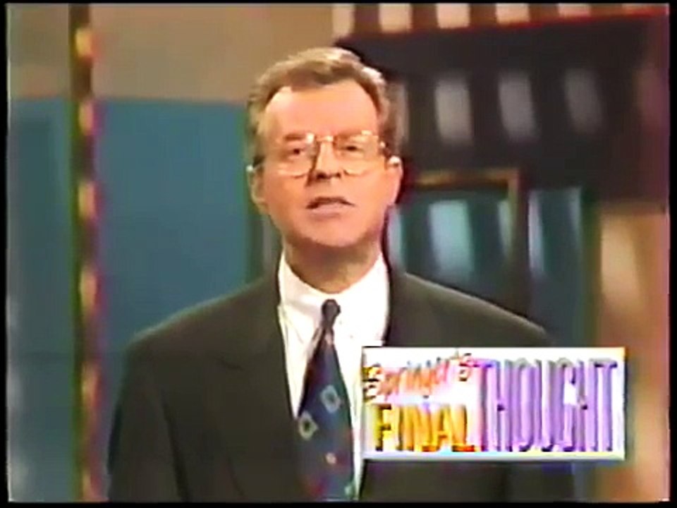 Jerry Springer 1993 Feminist Final Thought - Womens Weight Discrimination & Flight Attendants