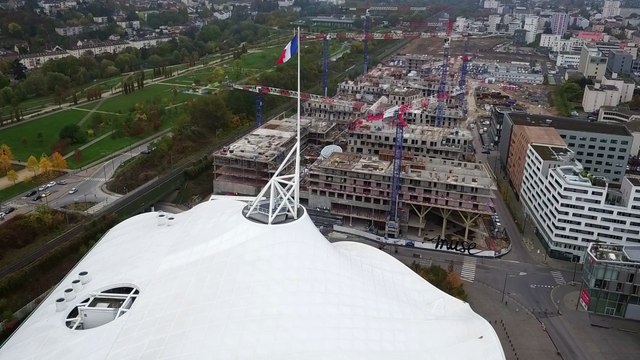 Le chantier de Muse survolé par drone (Sequence Production)