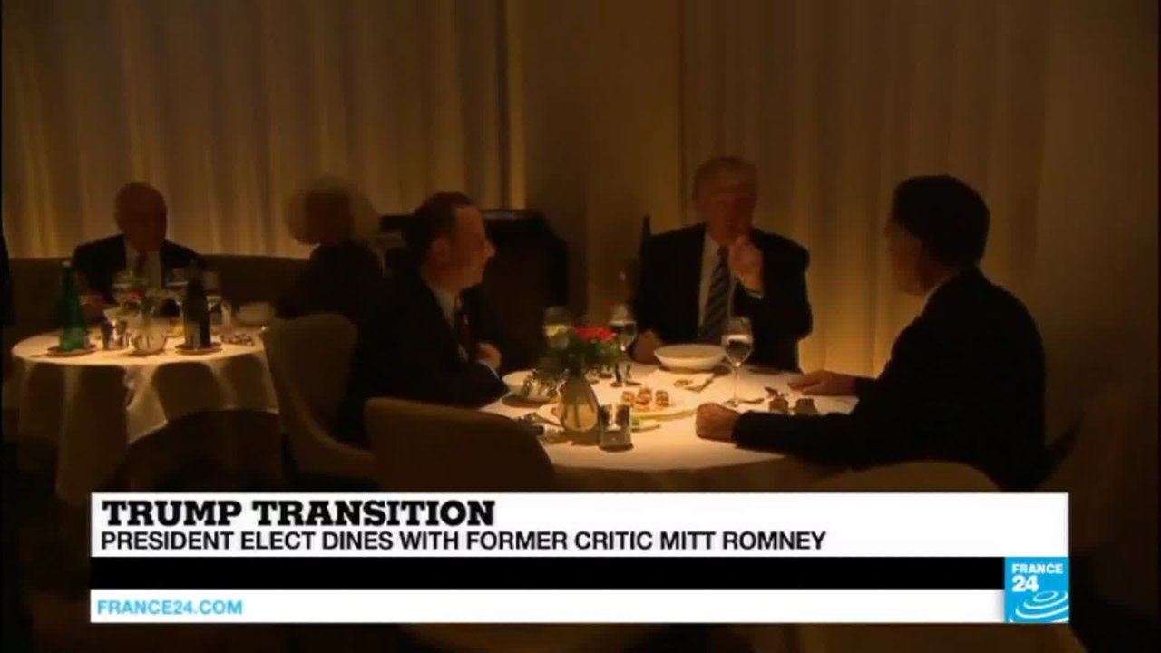 US - President-elect Trump dines with Mitt Romney  - "do opposite ultimately attract?"