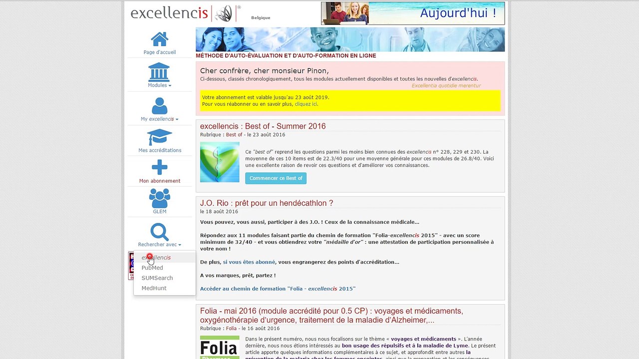 Le Dr Ziant, concepteur d'excellencis, vous explique la fonction "Rechercher avec excellencis"