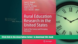 Pre Order Rural Education Research in the United States: State of the Science and Emerging