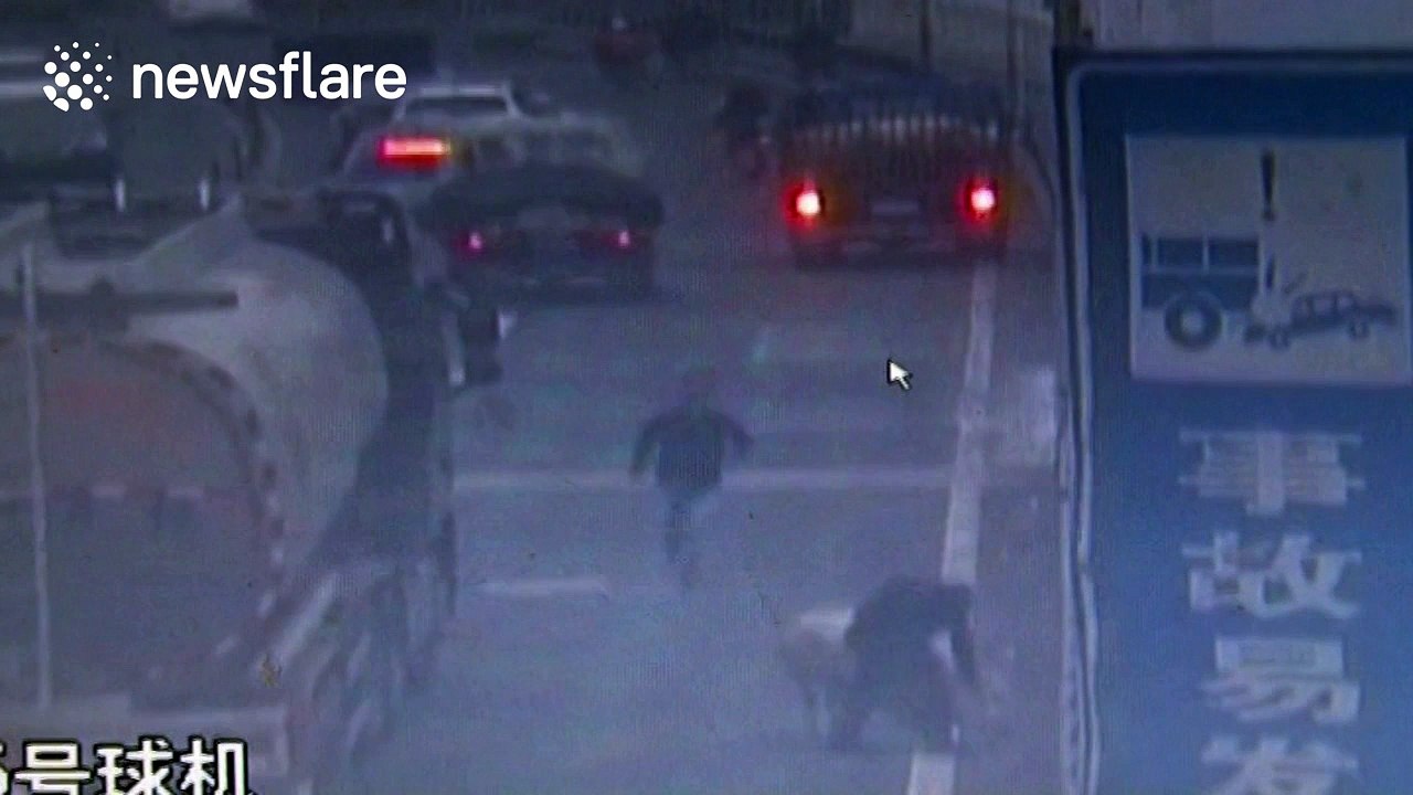 Police help catch escaped pig on bridge