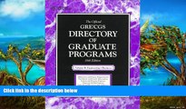 Buy Educational Testing Service The Official Gre Cgs Directory of Graduate Programs: Engineering,