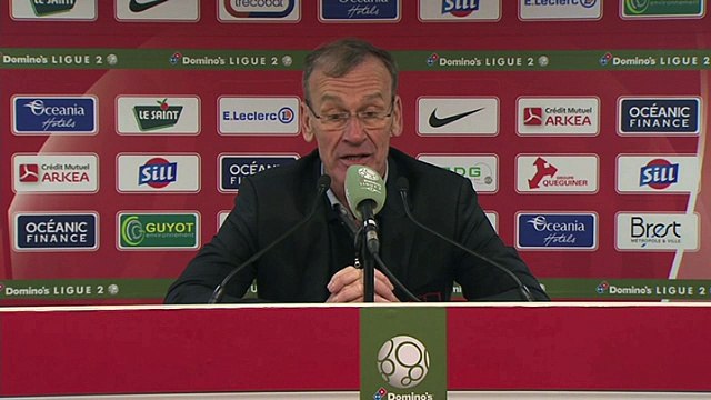 Réaction de Jean-Marc Furlan et Jean-Louis Garcia après Stade Brestois 29 - ESTAC Troyes