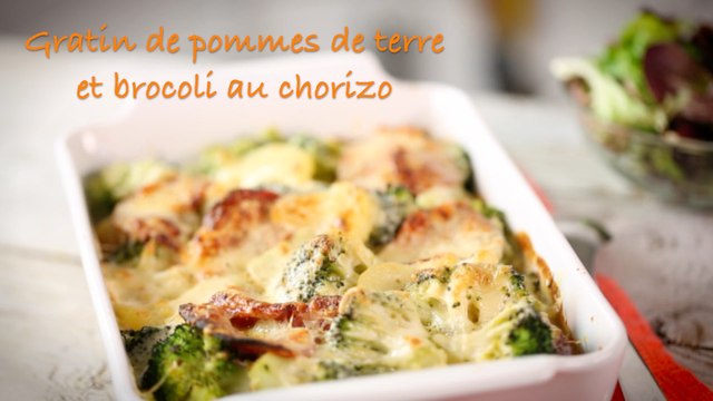 Recette du gratin de pommes de terre et brocoli au chorizo