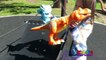 Careless Dad Crushes Toy Dinosaurs Under Car, Dinosaur Train Toys, Dinosaur Train T Rex, Car Prank