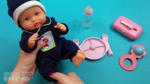 Baby Doll Eating Time Lunch with Food and Bottle - Baby Dolls Toys Collection