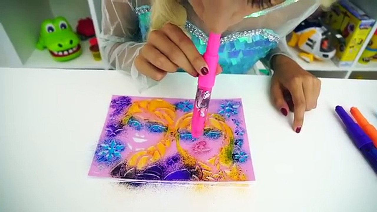 Frozen Elsa Blow Drawing w_ Spiderman Superman Make-Up Cinderella in Real Life