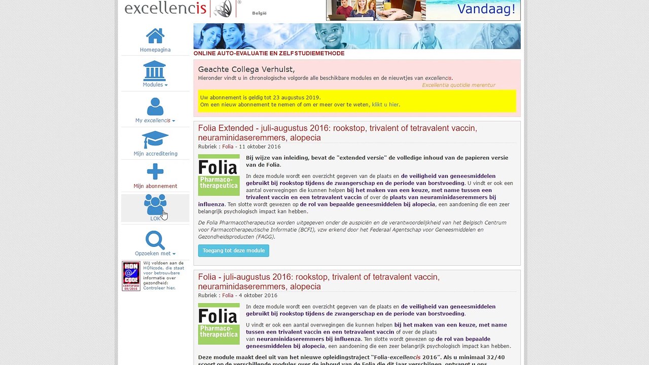 Dr. Ziant, ontwerper van excellencis, beschrijft de functie "LOK"