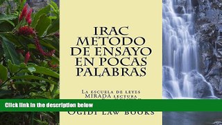 Buy Ogidi law books IRAC Metodo de Ensayo en pocas palabras: !  A Jide Obi Law Book (Spanish