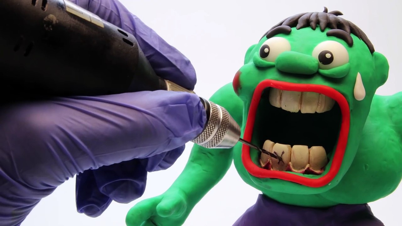 Bloody Hulk Superhero Prank Goes Wrong _ Superheroes in Real Life Play Doh Stop Motion