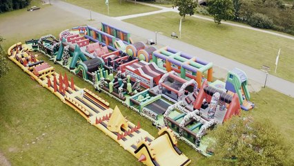 WORLD'S BIGGEST INFLATABLE- 893FT - 272M Crazy Obstacle Course!